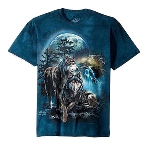 COPY - Mountain Blue Wolf Shirt Unisex Large